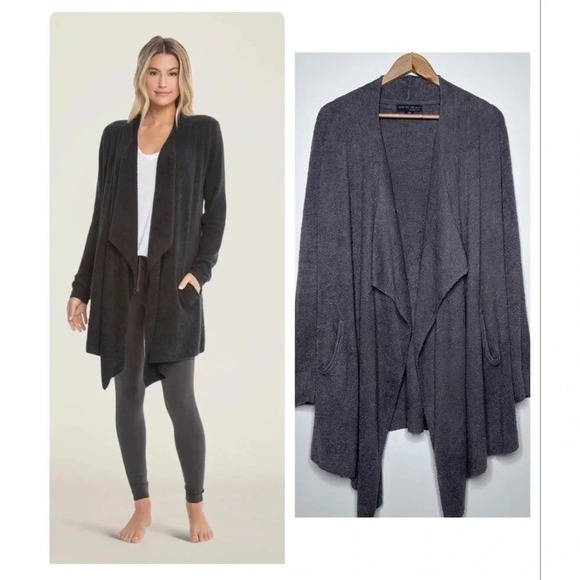 Barefoot Dreams CozyChic Lite Gray Island Wrap Size S/M